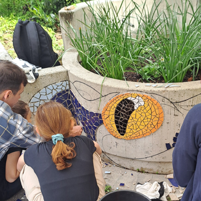 Atelier mosaïque : valorisation de la nature