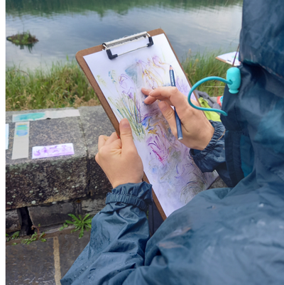 Balade le long de la Versoix et atelier dessin nomade