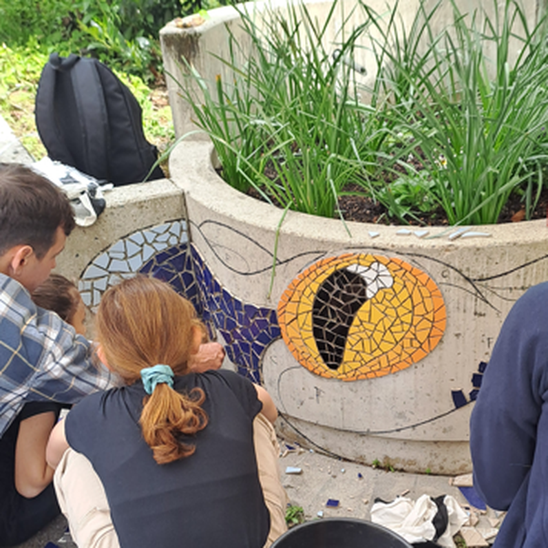 Atelier mosaïque : valorisation de la nature